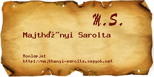 Majthényi Sarolta névjegykártya