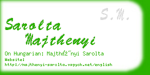 sarolta majthenyi business card